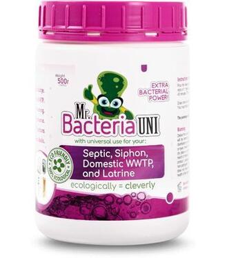 Aktivátor Mr.Bacteria UNI 4v1, do septiku, sifónu, ČOV a latríny, 500 g