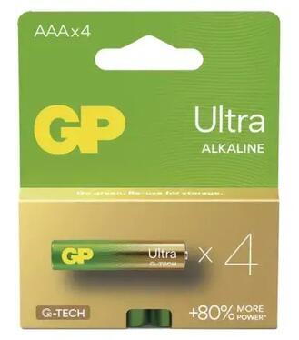 Alkalická batéria GP Ultra LR03 (AAA), 4 ks
