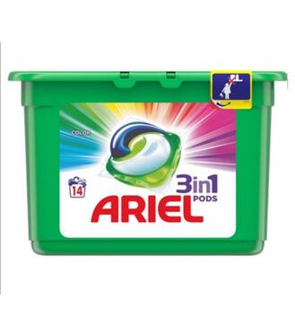Ariel Color, Gélové pracie kapsuly 3v1 14ks