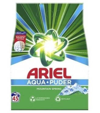 Ariel Prášok na pranie Mountain Spring Aqua powder 45 praní