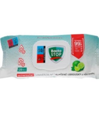 BactoSTOP dezinfekčné vlhčené utierky limetka 120ks