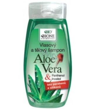 Bione Cosmetics Bio Aloe Vera, Šampón vlasový a telový 255ml