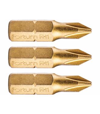 Bit krížový PH1x25mm, S2, TiN 3ks/bal