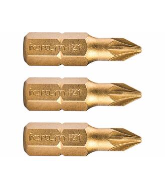 Bit krížový PZ1x25mm, S2, TiN 3ks/bal