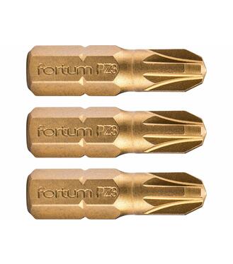 Bit krížový PZ3x25mm, S2, TiN 3ks/bal