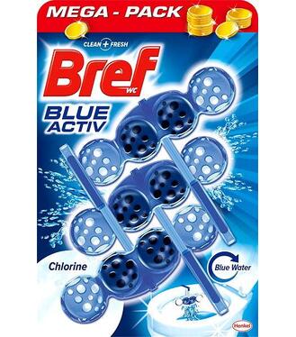 Bref WC Tuhý blok Blue Aktiv Chlorin 3x50g