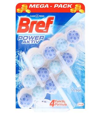 Bref WC Tuhý blok Power Aktiv Ocean 3x50g