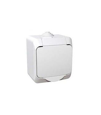 CEDAR IP44 zásuvka 1-zásuvka WDE000540 biela