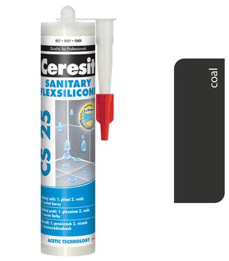 Ceresit CS 25 Sanitary 18 Coal 280ml - sanitárny silikón