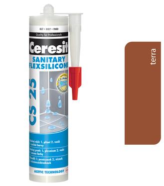 Ceresit CS 25 Sanitary 55 Terra 280ml - sanitárny silikón