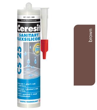 Ceresit CS 25 Sanitary 59 Hnedý/Brown 280ml - sanitárny silikón