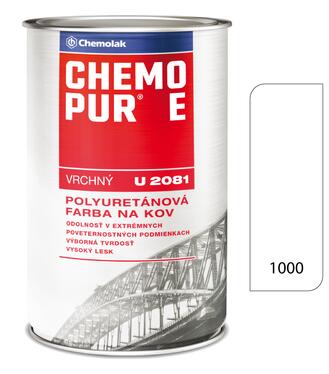 Chemopur E U2081 1000 biela 4kg - vrchná polyuretánová farba na kov, betón, drevo