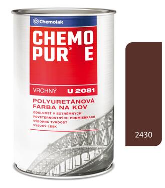 Chemopur E U2081 2430 hnedá čokoládová - Vrchná polyuretánová farba na kov, betón, drevo 0,8l