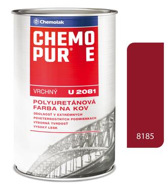 Chemopur E U2081 8185 červená - Vrchná polyuretánová farba na kov, betón, drevo 0,8l