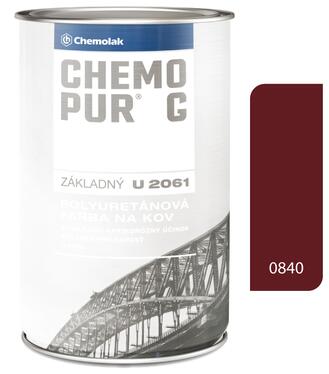 Chemopur G U2061 0840 červenohnedá - Základná polyuretánová dvojzložková farba 4l