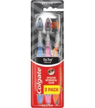 Colgate ZK Zig Zag Charcoal 3 ks