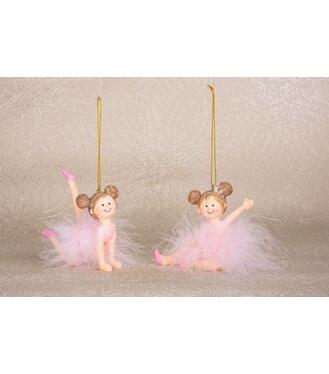 Dekorácia MagicHome Vianoce Baletka, polyresin závesná 9x4x7,5cm