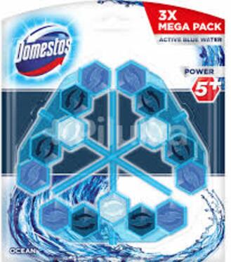 Domestos WC blok Power 5+Blue Water Ocean 3ks