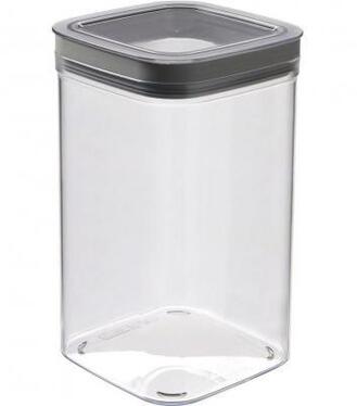 Dóza Curver® DRY CUBE, 1800 ml, transparentná/sivá, 118x118x197 mm