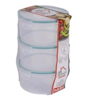 Dóza MagicHome Lunchbox R808 3x0,80 lit, sada 3 ks, okrúhle, Clip