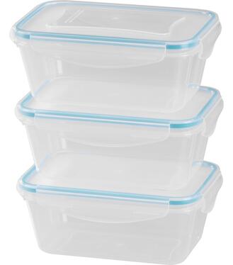 Dóza MagicHome Lunchbox set YH377, obdĺžniková 3 ks, 1350 ml, 155x215x75 mm, Clip