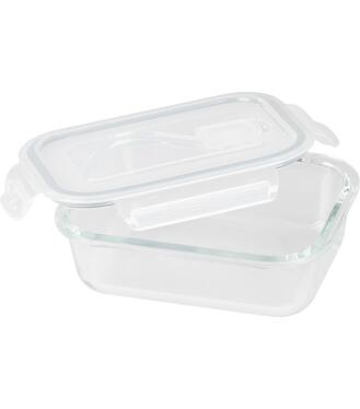 Dóza MagicHome, sklenená, obdĺžniková, 650 ml, s vekom, s ventilom na odvetrávanie