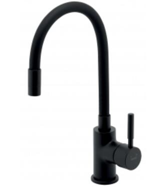 Drezová stojánková batéria s elastickým ramenom, čierna VZORKA