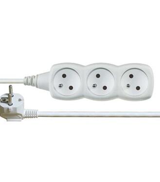 Emos Predlžovací prívod 3 zásuvky 2m, biely