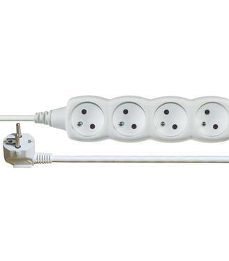 Emos Predlžovací prívod 4 zásuvky 3m, biely