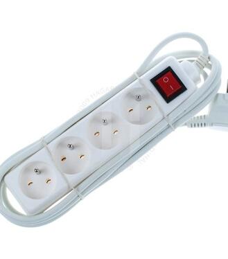 Emos Predlžovací prívod s vypínačom 4 zásuvky 3m, biely