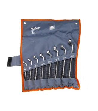 Extol Craft Kľúče očkové vyhnuté Cr-V, 8-dielna sada, 6-22mm