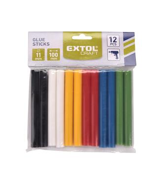 Extol Craft Tyčinky tavné farebné 12ks/bal. pr.11mm dĺžka 100mm