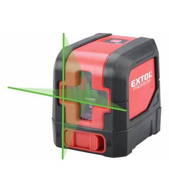 Extol Premium 1H1V Vodováha laserová krížová samonivelačná zelený laser