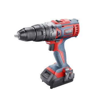Extol Premium Akumulátorová vŕtačka s príklepom / skrutkovač 20V, 2x akumulátor 2Ah, Li-ion, 40Nm, kufor, 8891804