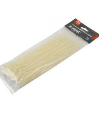 Extol Premium Pásky sťahovacie biele 4.8x250mm 100ks