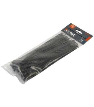 Extol Premium Pásky sťahovacie čierne 4.8x400mm 100ks