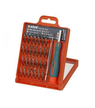 Extol Premium Skrutkovač hodinársky, magnetický držiak na bity, Cr-V, 32-dielna sada, 8819105