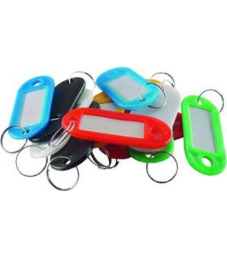 Extol Visačky na kľúče s oceľovým krúžkom, popisovateľné 12ks