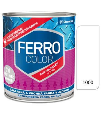Ferro Color U2066 1000 biela Pololesk - základná a vrchná farba na kov 0,3l