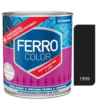 Ferro Color U2066 1999 čierna Pololesk - základná a vrchná farba na kov 0,75l