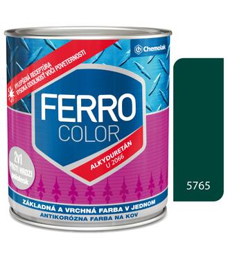 Ferro Color U2066 5765 tmavozelená Pololesk - základná a vrchná farba na kov 0,75l