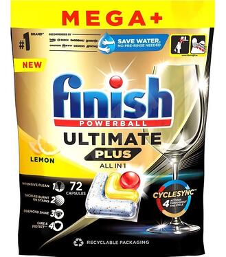 Finish Powerball All in 1 Max Lemon, Tablety do umývačky riadu 80ks