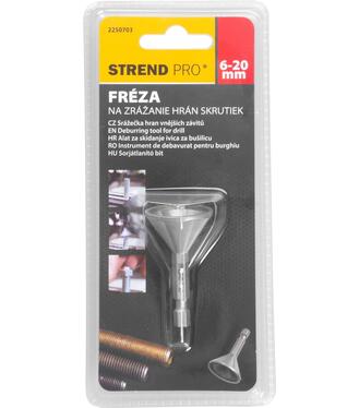 Fréza Strend Pro, 6-20 mm, 1/4`, 25,5x50,4 mm, fazetová, na zrážanie hrán skrutiek, odhrotovač