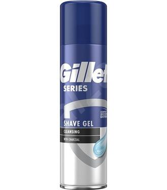 GILLETTE Series Čistiaci gél na holenie s dreveným uhlím 200 ml