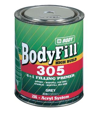 HB BodyFill 305 plnič 4:1 šedý - Dvojzložkový vyrovnávač pre lakovacie systémy 1l