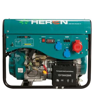 HERON Elektrocentrála benzínová a plynová 3F 5,5kW(400V) 2x2kW (230V) elektrický štart 8896319