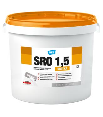 Het Omietka SRO 1,5 25kg - silikónová ryhovaná tenkovrstvá omietka zrnitosť 1,5mm
