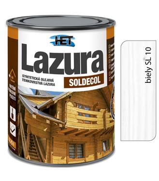 Het Soldecol lazúra SL10 biely 0,75l - tenkovrstvá lazúra