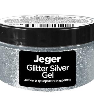 Jeger Brokát gel strieborný 100ml