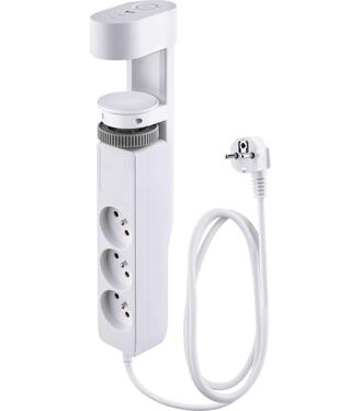 Kábel Strend Pro, L-1,4 m, predlžovací, 6v1, 3x zásuvka, 2x USB-A, 1x USB-C, s upnutím na stôl